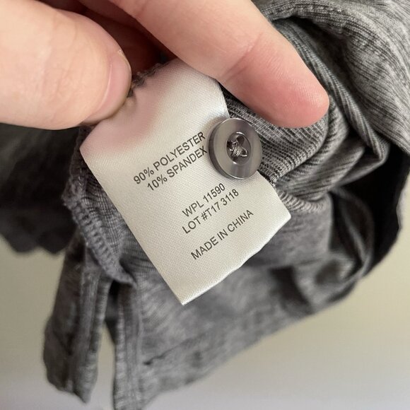 Cool Keep Men SZ L Heather Gray Short Sleeve 2 Button Collared Polo Shirt - Picture 8 of 10